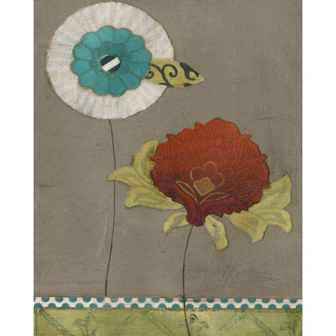 Petal Patterns VII White Modern Wood Framed Art Print by Vess, June Erica