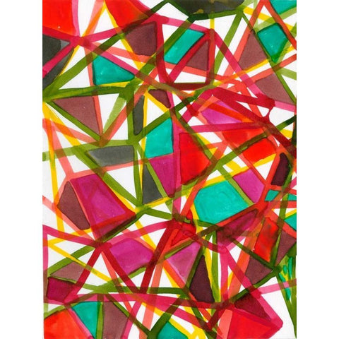 Prismatic I White Modern Wood Framed Art Print by Fuchs, Jodi