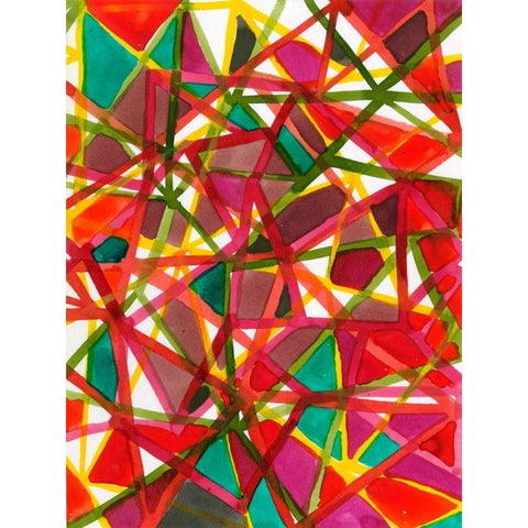 Prismatic II White Modern Wood Framed Art Print by Fuchs, Jodi