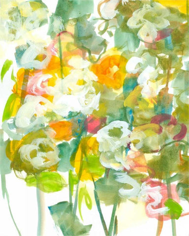 Spring has Sprung II Black Ornate Wood Framed Art Print with Double Matting by Fuchs, Jodi