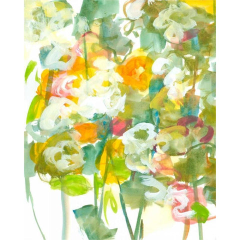 Spring has Sprung II White Modern Wood Framed Art Print by Fuchs, Jodi