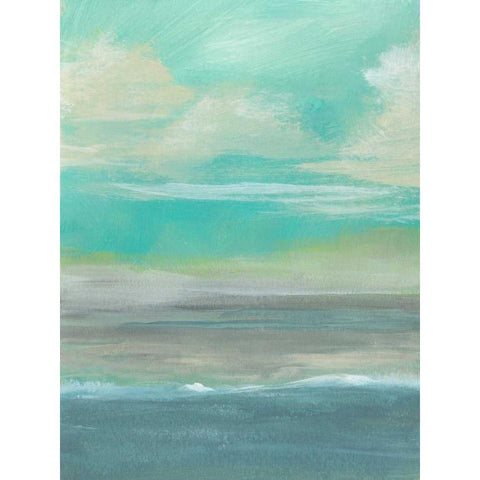 Lowland Beach I White Modern Wood Framed Art Print by McMullen, Charles