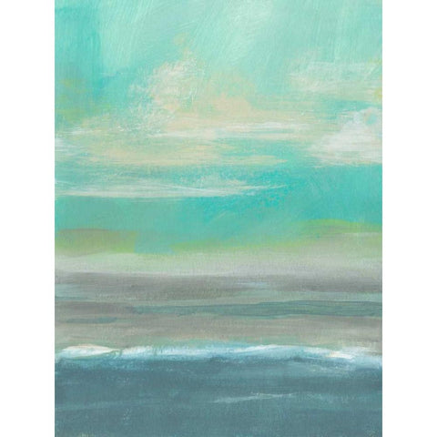 Lowland Beach II Black Modern Wood Framed Art Print with Double Matting by McMullen, Charles