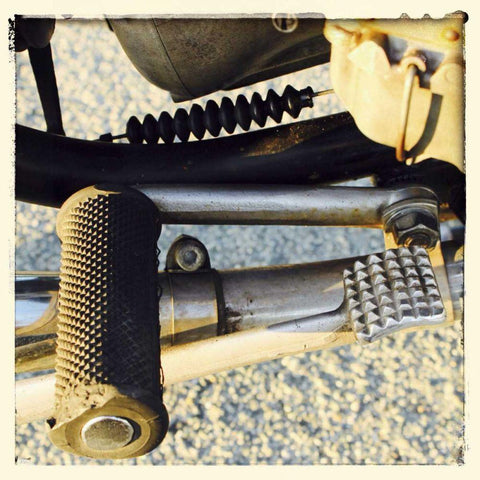 Sunset Ride VI White Modern Wood Framed Art Print with Double Matting by Stramel, Renee W.