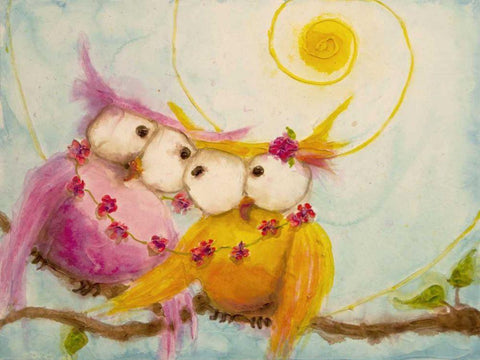 Hoos Bound by Love Black Ornate Wood Framed Art Print with Double Matting by Quin, Marabeth