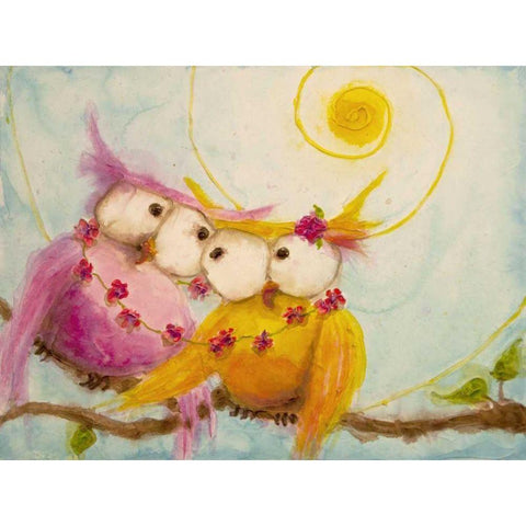 Hoos Bound by Love Black Modern Wood Framed Art Print by Quin, Marabeth