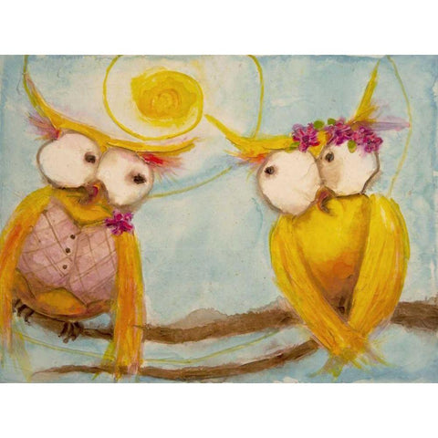 Hoos Branch for Two Black Modern Wood Framed Art Print with Double Matting by Quin, Marabeth