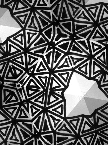 Buckminster I White Modern Wood Framed Art Print with Double Matting by Stramel, Renee W.