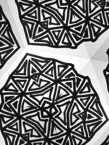 Buckminster III White Modern Wood Framed Art Print with Double Matting by Stramel, Renee W.