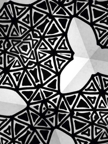 Buckminster IV White Modern Wood Framed Art Print with Double Matting by Stramel, Renee W.