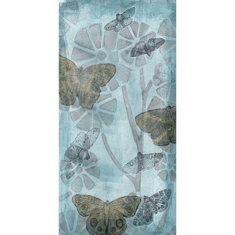 Wings and Petals II White Modern Wood Framed Art Print by Meagher, Megan