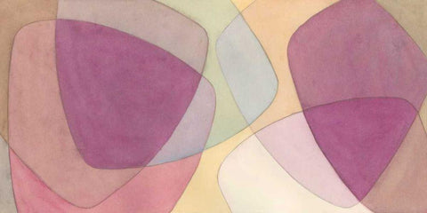 Orchid Scribe I White Modern Wood Framed Art Print with Double Matting by Stramel, Renee W.