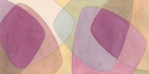 Orchid Scribe II White Modern Wood Framed Art Print with Double Matting by Stramel, Renee W.