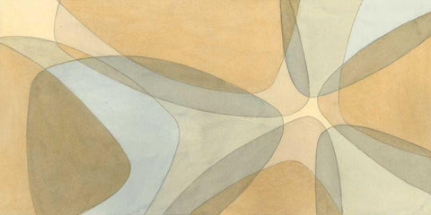 Nexus I White Modern Wood Framed Art Print with Double Matting by Stramel, Renee W.