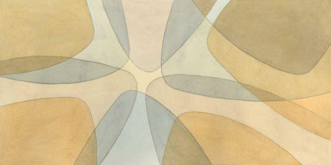 Nexus II White Modern Wood Framed Art Print with Double Matting by Stramel, Renee W.