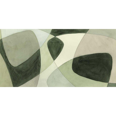 Verdigris Intersection I Black Modern Wood Framed Art Print by Stramel, Renee W.