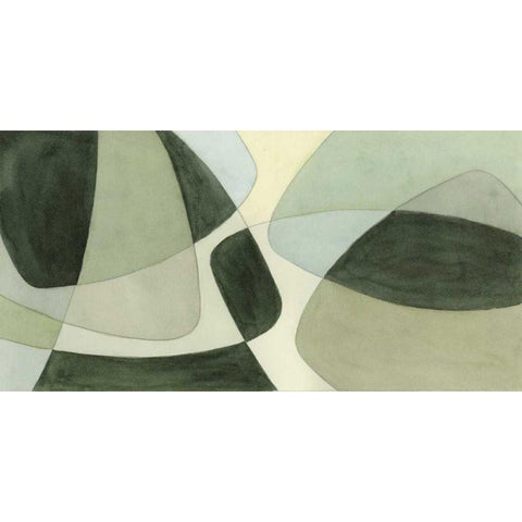 Verdigris Intersection II White Modern Wood Framed Art Print by Stramel, Renee W.