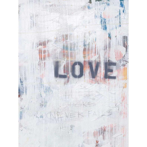 Love Never Fails II Black Modern Wood Framed Art Print by Youngstrom, Kent