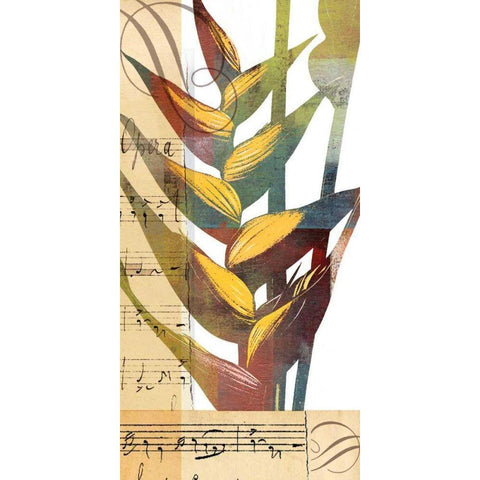 Emeraude Opera I Black Modern Wood Framed Art Print with Double Matting by Green-Aldridge, W.