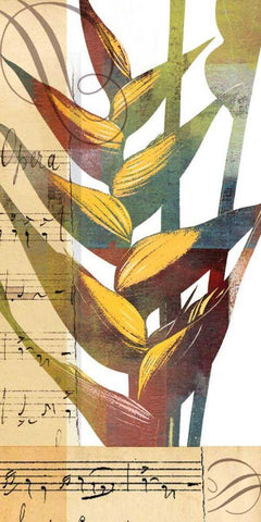 Emeraude Opera I White Modern Wood Framed Art Print with Double Matting by Green-Aldridge, W.