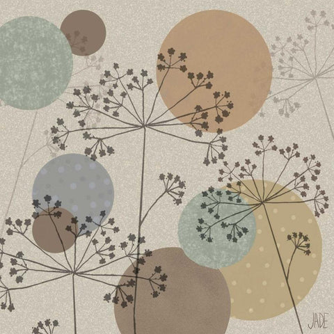 Polka-Dot Wildflowers II Black Ornate Wood Framed Art Print with Double Matting by Reynolds, Jade