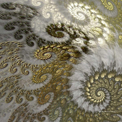 Fibonacci Tiles I White Modern Wood Framed Art Print with Double Matting by Burghardt, James