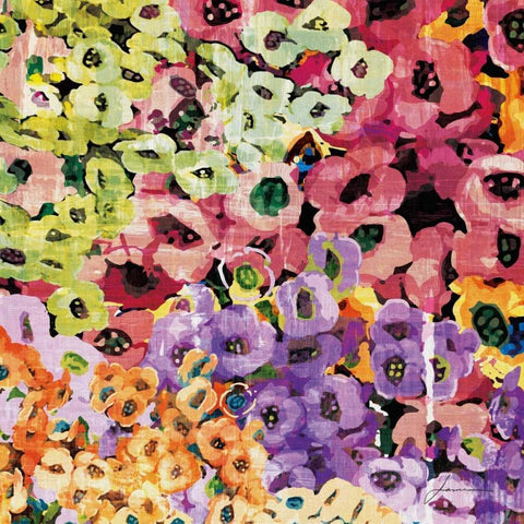 Floral Barrage IV White Modern Wood Framed Art Print by Burghardt, James