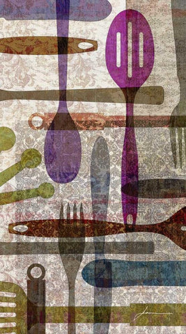 On the Table II Black Ornate Wood Framed Art Print with Double Matting by Burghardt, James