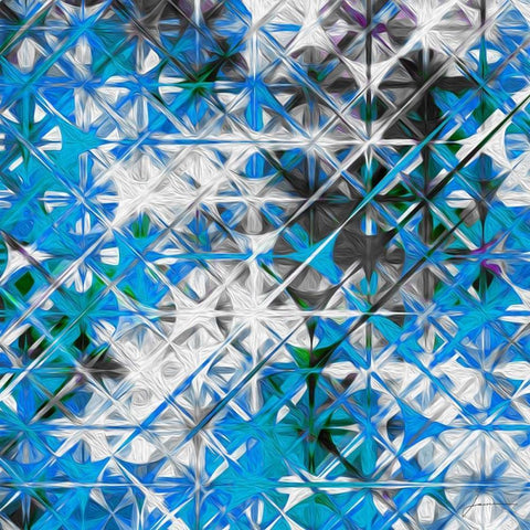 Starscreen IV White Modern Wood Framed Art Print by Burghardt, James