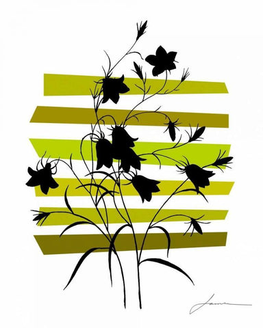 Color Shade VI Black Ornate Wood Framed Art Print with Double Matting by Burghardt, James