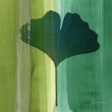 Silver Leaf Tile I Black Modern Wood Framed Art Print by Burghardt, James