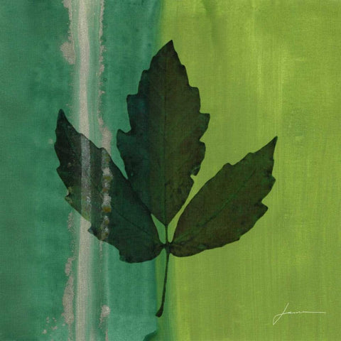 Silver Leaf Tile II White Modern Wood Framed Art Print by Burghardt, James