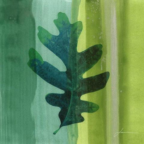 Silver Leaf Tile III Black Modern Wood Framed Art Print by Burghardt, James