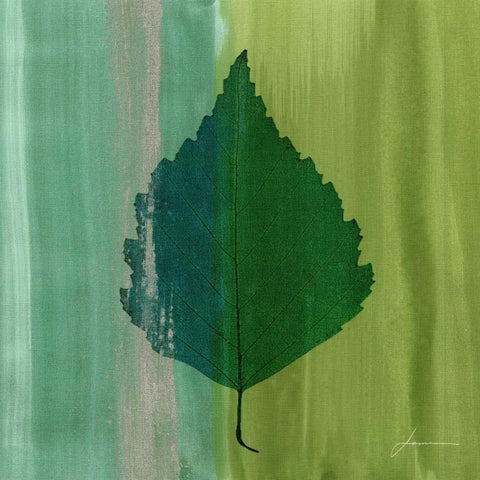 Silver Leaf Tile VI Black Modern Wood Framed Art Print by Burghardt, James