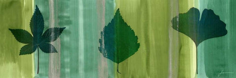 Silver Leaf Panel I White Modern Wood Framed Art Print with Double Matting by Burghardt, James