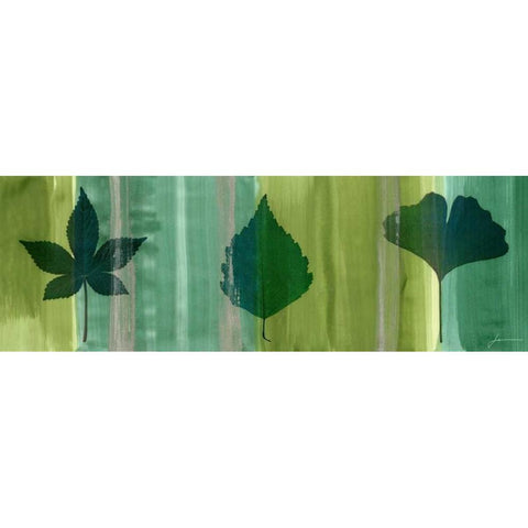 Silver Leaf Panel I Gold Ornate Wood Framed Art Print with Double Matting by Burghardt, James