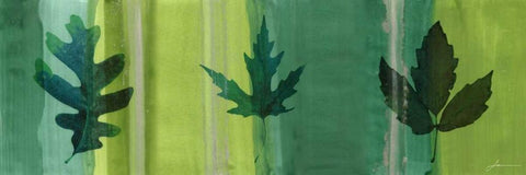 Silver Leaf Panel II Black Ornate Wood Framed Art Print with Double Matting by Burghardt, James