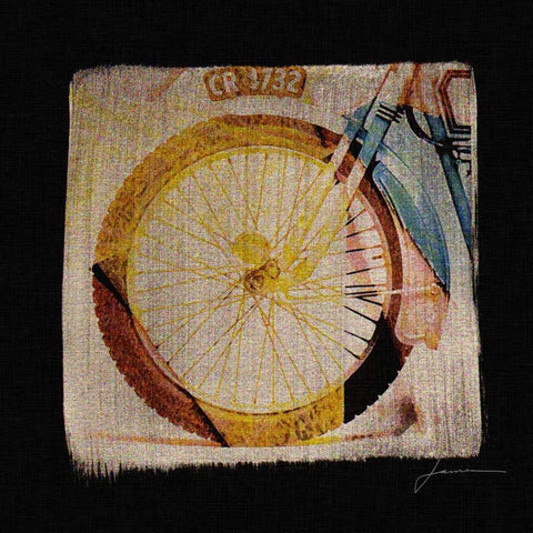 RPM Tiles II Black Modern Wood Framed Art Print with Double Matting by Burghardt, James