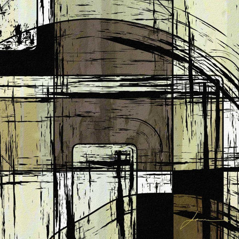 Scene Change III Black Modern Wood Framed Art Print by Burghardt, James