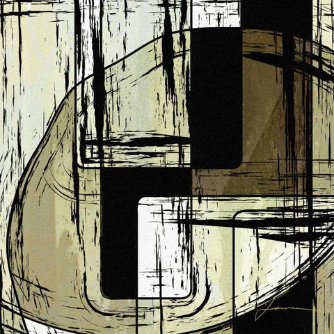 Scene Change IV White Modern Wood Framed Art Print by Burghardt, James