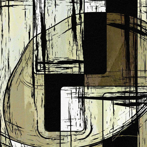 Scene Change IV White Modern Wood Framed Art Print with Double Matting by Burghardt, James