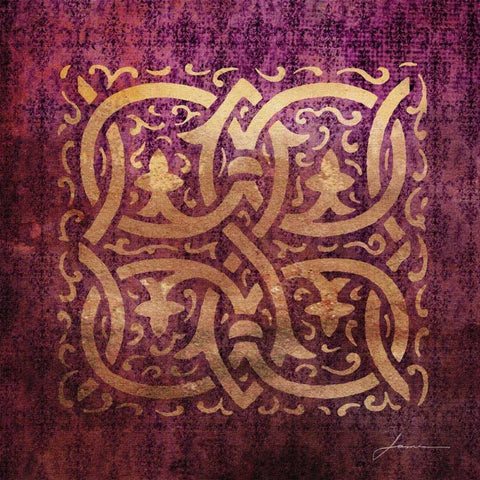 Antiquity Tiles II Black Modern Wood Framed Art Print by Burghardt, James