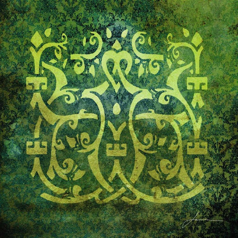 Antiquity Tiles VI White Modern Wood Framed Art Print by Burghardt, James