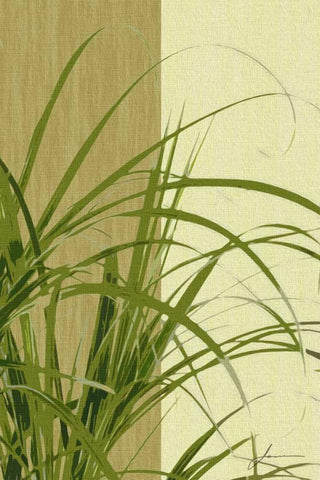 Painted Contrast Leaves III White Modern Wood Framed Art Print with Double Matting by Burghardt, James