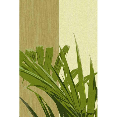 Painted Contrast Leaves IV Black Modern Wood Framed Art Print by Burghardt, James