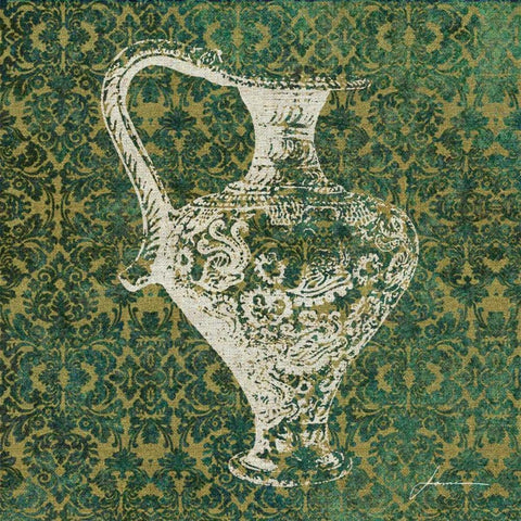 Patterned Bottles III White Modern Wood Framed Art Print by Burghardt, James