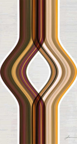 Modern Dance I White Modern Wood Framed Art Print with Double Matting by Burghardt, James