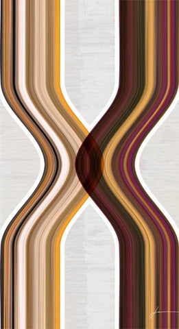 Modern Dance II White Modern Wood Framed Art Print with Double Matting by Burghardt, James