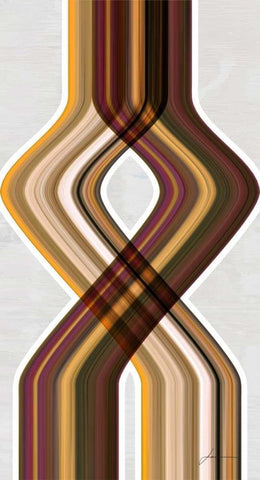 Modern Dance IV White Modern Wood Framed Art Print with Double Matting by Burghardt, James