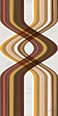 Modern Dance V White Modern Wood Framed Art Print with Double Matting by Burghardt, James